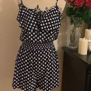 Peachy Girl Dark Navy Polka Dot Jumper